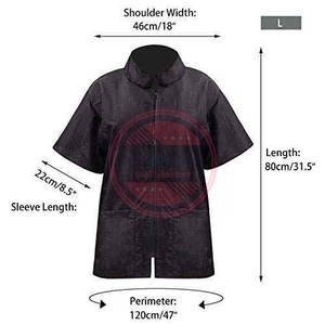 Veste de toilettage pour animaux de compagnie avec fermeture éclair complète Smock pour chien chat toiletteur - Product Image 6
