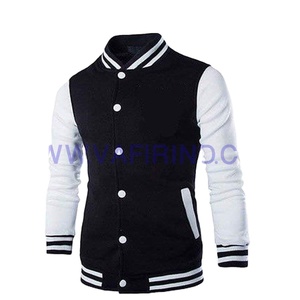 Chaquetas con letras de béisbol Vintage para hombre, chaquetas con bordado de chenilla de lana, lona frontal personalizada, manga de cuero en blanco, estilo Varsity Jacket - Product Image 1