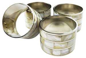 Servilleteros hechos a mano de forma redonda para fregona, servilleteros decorativos para cocina y boda con cuentas, servilleteros decorativos para cocina almacenados - Product Image 4