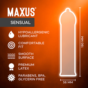Condones MAXUS Sensual Flared Ultra Premium, paquete de <span class=keywords><strong>3</strong></span>, empaque de lujo dorado, creados en el Reino Unido - Product Image 3