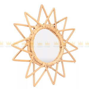 Rattan Innovador Arte Decoración Maquillaje Espejo Retro Vestidor Baño - Product Image 1