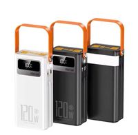 Banco de Energía de Alta Capacidad para Camping, con Pantalla LED Digital, Asa de Transporte, Carga Rápida, 30000 mAh, con Cable