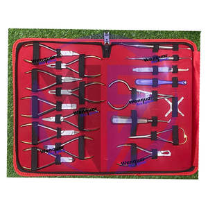 Custom OEM 18 Piece Dental Orthodontic Instruments Kit Pliers Wire Cutters & <b>Bracket</b> Tools Zipper Case Wenquar Factory Price - Product Image 3