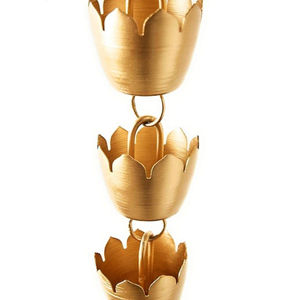 Classic Style Iron Metal Rain Chain Outdoor <b>Garden</b> <b>Ornament</b> Gold Finished Hanging Rain Chain for Lawn <b>Garden</b> Supplies - Product Image 6