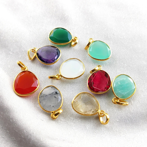 925 Sterling Silver Birthstone Pendentif Cornaline Gemstone Bezel Charm avec Lunette Fantaisie Inégale Bijoux En Gros pour Les Chrétiens - Product Image 2