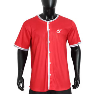 New Arrival Custom Name Printed Breathable Summer Short Sleeve 100% Polyester Baseball Jersey <b>Best</b> Price - Product Image 1