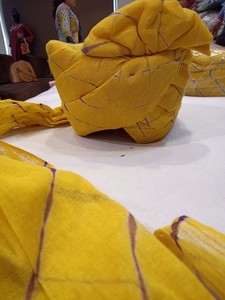 ผ้าโพกหัวผ้าฝ้ายพิมพ์ลายอินเดียสำหรับผู้ชายผ้าโพกหัวสำหรับงานแต่งงานเจ้าบ่าว - Product Image 4