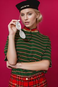 เสื้อยืดคอกลมลายทางขนาดใหญ่สำหรับผู้ชายเสื้อยืดลายทางสำหรับผู้ชายผลิตจากจีน - Product Image 6