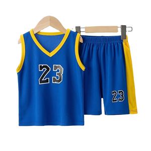 Uniforme de basket-ball pour enfants d'été, veste et short de sport pour garçons et filles, costume élégant pour garçons et étudiants, uniforme 2 pièces - Product Image 4