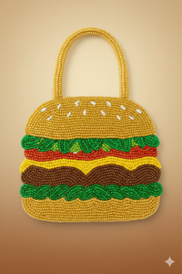 Sac à main perlé motif fruits d'agrumes, style paysage vibrant, nouveauté estivale, orné de cristaux, fermeture éclair florale, collection 2026 - Product Image 5