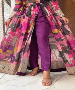 Vêtements islamiques pour femmes musulmanes, costume décontracté de pelouse noire, boutique, robe trois pièces à la mode pakistanaise pour l'Aïd, mariage et fête - Product Image 2