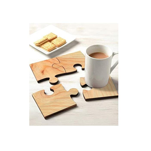 Sous-verres en bois naturel tendance et élégants, finition polie, exportateur en gros, fabricant de sous-verres en bois personnalisés en Inde - Product Image 2