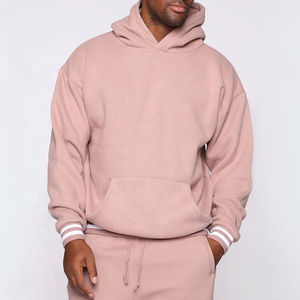 OEM Men's Heather <b>Grey</b> Pullover <b>Hoodie</b> Long Sleeve 100% Cotton Fleece Casual Winter Sports Design Long Solid <b>Plain</b> Dyed - Product Image 4