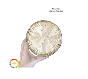 ตะกร้าชาไม้ไผ่ธรรมชาติทำด้วยมือพร้อมฝาภาชนะสานสำหรับสมุนไพรชากาแฟ - Product Image 2