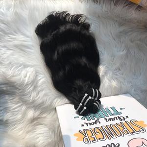 Extensiones de cabello humano natural camboyano 100% cabello ondulado de trama - Product Image 2