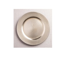 Collection Sousplat – Assiettes de Présentation en Métal Galvanisé Vieilli, Écologiques et Jetables, 13 pouces, Aluminium Classique