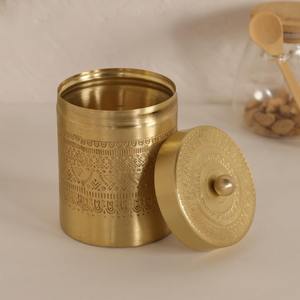 Contenedor de almacenamiento de latón macizo de primera calidad, caja decorativa hermética, acabado antiguo para el hogar, cocina, oficina, disponible a granel - Product Image 2