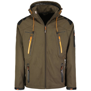 Nueva ropa deportiva transpirable con capucha, chaqueta Softshell de ajuste relajado para hombres, chaqueta elegante con cremallera de alta calidad con logotipo personalizado - Product Image 5