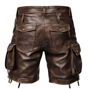 กางเกงขาสั้นหนังสำหรับผู้ชายกางเกงขาสั้นหนังสินค้ามาใหม่ - Product Image 2