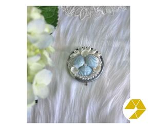 Elegante espejo de concha marina Vietnam conchas brillantes pulidas portátil Mini espejo de concha marina encanto de playa mejor oferta exclusiva - Product Image 3