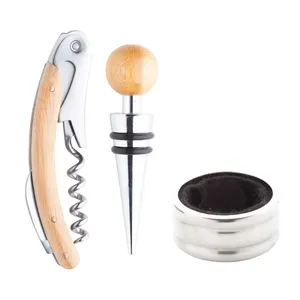 Set Vino Personalizzato in Bambù Abruzzo - Eleganti Cavatappi e Apribottiglie Gadget - Product Image 2