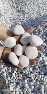 Pierres de galets de marbre ronds naturels indiens, pierres de galets de marbre, aménagement paysager de ferme, durables, décoratives, prix bon marché - Product Image 4