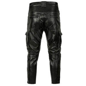 Pantalon en cuir pour homme, design personnalisé, prix raisonnable, vêtement décontracté, couleur unie, léger, taille mi-haute, braguette à boutons - Product Image 4