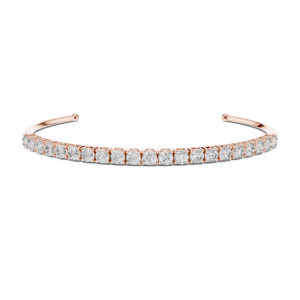 Elegante Brazalete de Plata de Ley 925 con Moissanita de Corte Redondo, Joyería Fina Minimalista - Product Image 5