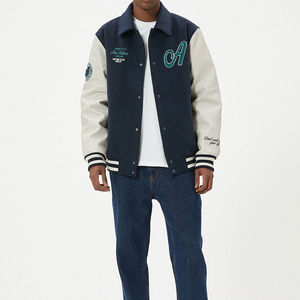 Veste Letterman pour hommes, tenue d'hiver chaude et tendance avec broderie en ligne, vente en ligne de vestes pour hommes de qualité supérieure - Product Image 3