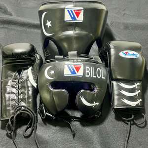 Ensemble de boxe d'entraînement de qualité supérieure à prix de gros, gants de boxe, protège-tête, protège-aine, cuir véritable, personnalisable, LIVRAISON GRATUITE - Product Image 4