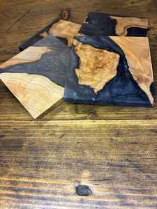 Posavasos de Resina y Madera de Alta Gama, Decorativos, Hechos a Mano, de Alta Calidad, Estilo Bohemio, Ecológicos, para Mesa de Centro, Venta al por Mayor - Product Image 5