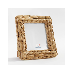 Vente chaude Vintage Style Seagrass Photo Cadre Jacinthe D'eau Tissage Naturel Décorations Pour La Maison Boîte Emballage pour L'utilisation De La Chambre - Product Image 4