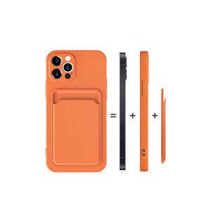 Funda de Silicona Líquida Naranja Premium para iPhone 12 Pro - Serie MSRA Ofix - Product Image 4