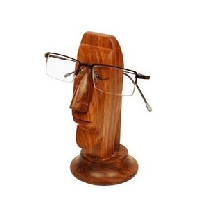 Porte-verre pour les yeux et le nez en bois fait à la main avec moustache support de lunettes en bois de manguier écologique de vente chaude - Product Image 4