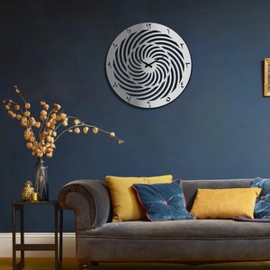 Modern Trendy High Quality Metal Wall Clock Minimalist Chic Design Eye Catching Decor For Living Room Bedroom Or Kitchen - Product Image 1