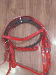 Meilleure bride sans embout de cheval en PVC avec casque rembourré doux | Accessoire équestre occidental confortable, durable et le plus vendu - Product Image 2