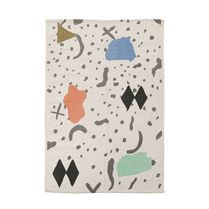 Diseño moderno Rectángulo Algodón Impreso Área Alfombra Alta calidad Bordado Geométrico Nueva llegada Hogar Oficina Espacio Decoración Látex Bajo - Product Image 1