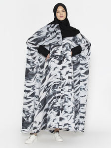 Nouveau Naqab à manches longues personnalisé à la mode pour femmes Burqa Style ethnique Hijab traditionnel islamique robes de mode Dubai Abaya - Product Image 5