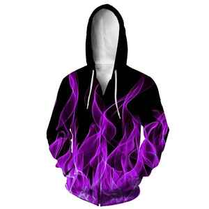 Sudaderas con capucha de sublimación de poliéster para hombre, venta al por mayor, Jersey 3D personalizado en blanco con cremallera, moda deportiva a granel, sudadera informal con capucha, ropa de sublimación - Product Image 3