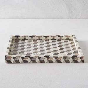 Haute qualité Vintage Style os incrustation plateau de service décoration ustensiles de cuisine plateau de vaisselle plateau sur mesure os incrustation ustensiles de cuisine - Product Image 5