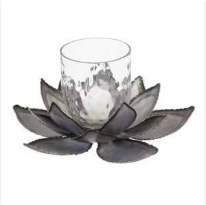 เชิงเทียนเหล็กเฮอร์ริเคนแบบเหล็กสไตล์บัลติแฮนด์เมดทนทานของตกแต่งบ้านสำหรับใช้ทางศาสนา - Product Image 5