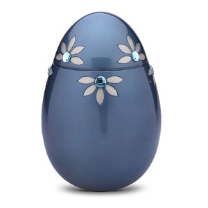 Urne de crémation en métal violet nouveau Vase de forme ovale Art déco pour le stockage des cendres adultes bébés animaux de compagnie sac noir Vase de sol fonctionnel - Product Image 1