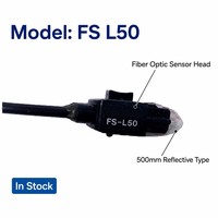 Capteur à fibre optique FS L50, type réfléchissant, 500 mm, pour l'automatisation industrielle, unité de détection de précision