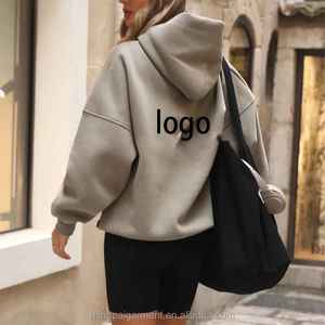 Women's Casual Long-Sleeve Pullover Stylish Hooded With Front Pocket Woven New Fashionable <b>Tops</b> for Women OEM - Product Image 2