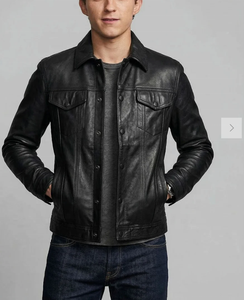 Veste en cuir unisexe modèle 2026 – Écologique, respirante, coupe-vent, col montant, logo frontal, style vintage - Product Image 6