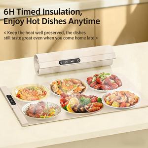 Portable Foldable Warm Food Tray <b>Silicone</b> <b>Mat</b> with Fast Heating Eco-Friendly & Heat Resistant for Buffets and Parties - Product Image 2