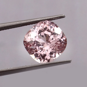 เบาะมอร์แกนไนท์พีชสีชมพูธรรมชาติคุณภาพ AAA อัญมณีหลวม11x11สำหรับทำเครื่องประดับ - Product Image 1