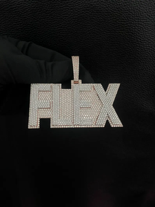 Mossanite Diamant Pendentif Personnalisé Bijoux Hiphop Unisexe avec Lettres Logo Bling Bling Style pour Pendentifs et Charmes de Mode - Product Image 4
