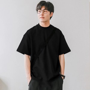 Stock de streetwear, vêtements en vrac, balle de vêtements mélangés, vêtements d'occasion T-shirt Boxy 100% coton de haute qualité T-shirt uni à col rond - Product Image 3