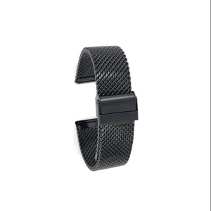 WD011 Unisex Black Luxury Water Resistant Breathable Durable Stainless Steel <b>Watch</b> Band Adjustable Soft Lightweight Smart <b>Watch</b> - Product Image 1
